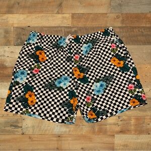 Hawaiian Checker Summer Vacation Shorts Floral Eboy Scene Kid Emo Spencer’s cute